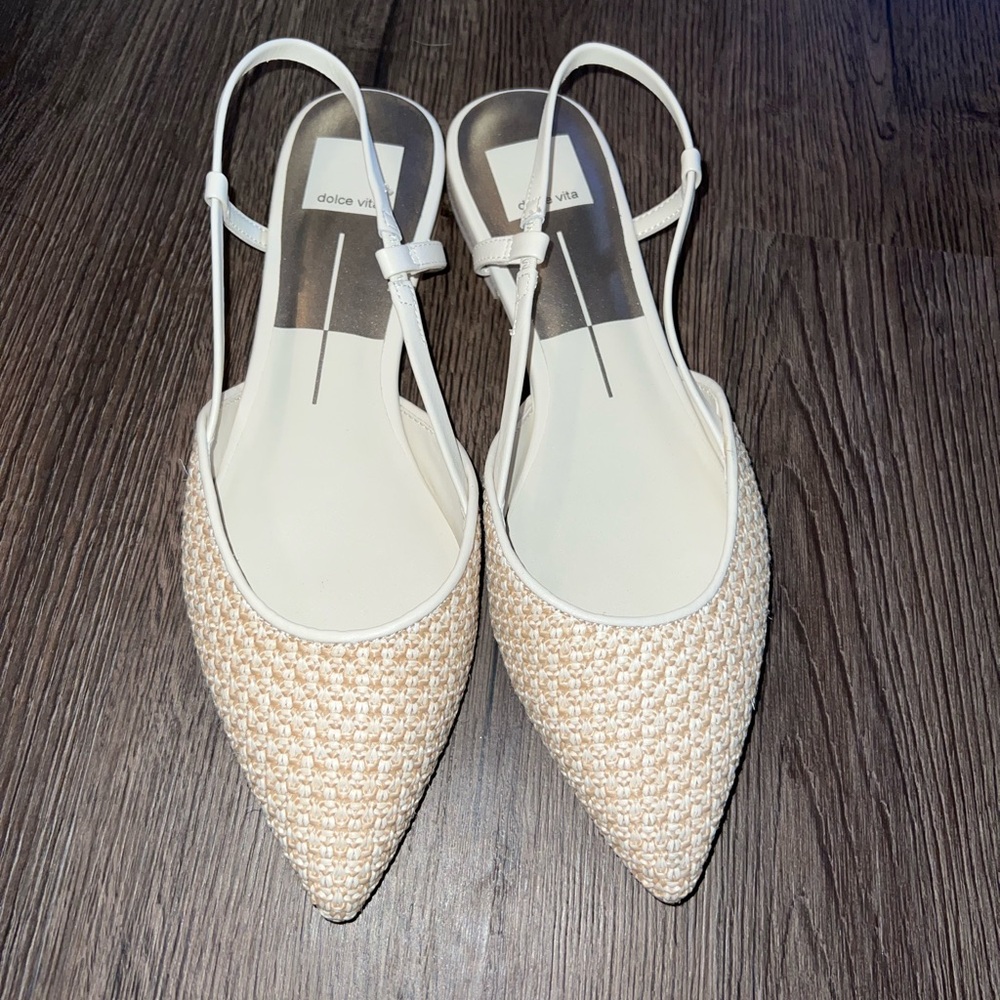 Dolce Vita Cream and Tan Flats